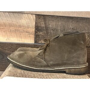 Clarks Bushacre 2 Men's Boots 8M Green Suede Lace Up Ankle Chukka Boots 21621